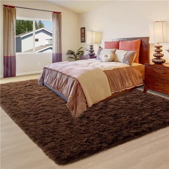 Fluffy Rug, Super Soft Fuzzy Area Rugs for Bedroom Living Room - 6' x 9' Large - Picture 3 of 8